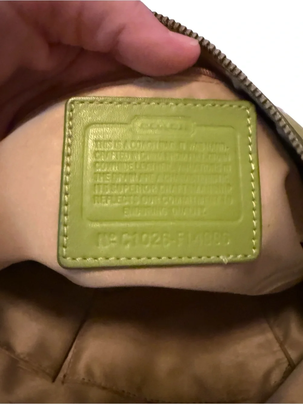 COACH Laura two-Tone green Leather Hobo Shoulder Bag